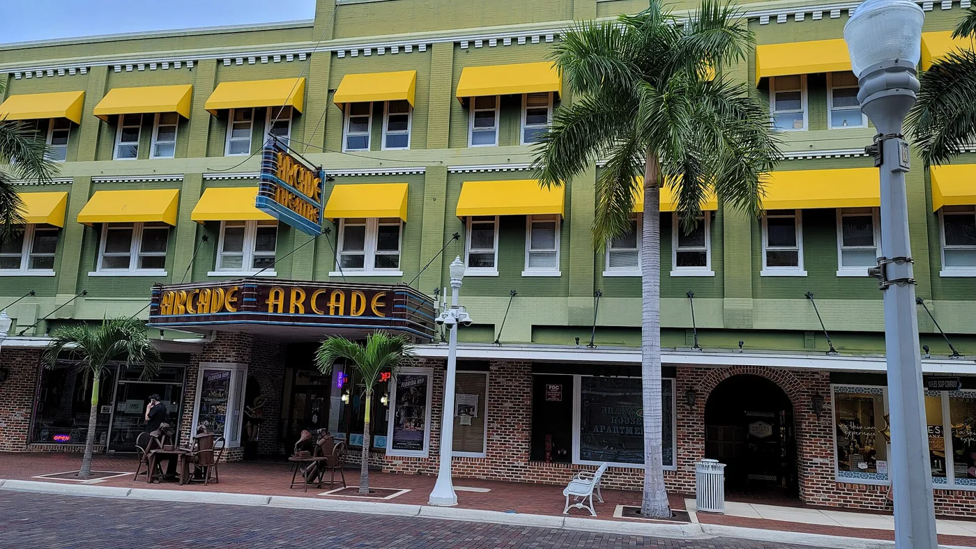 The Arcade Theatre on Bay Street in downtown Fort Myers, home stage of Florida Repertory Theatre.