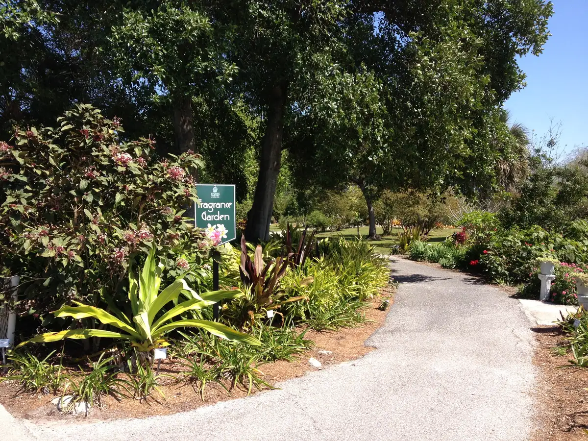 The Fragrance Garden path at Lakes Park on Gladiolus Drive in Fort Myers.