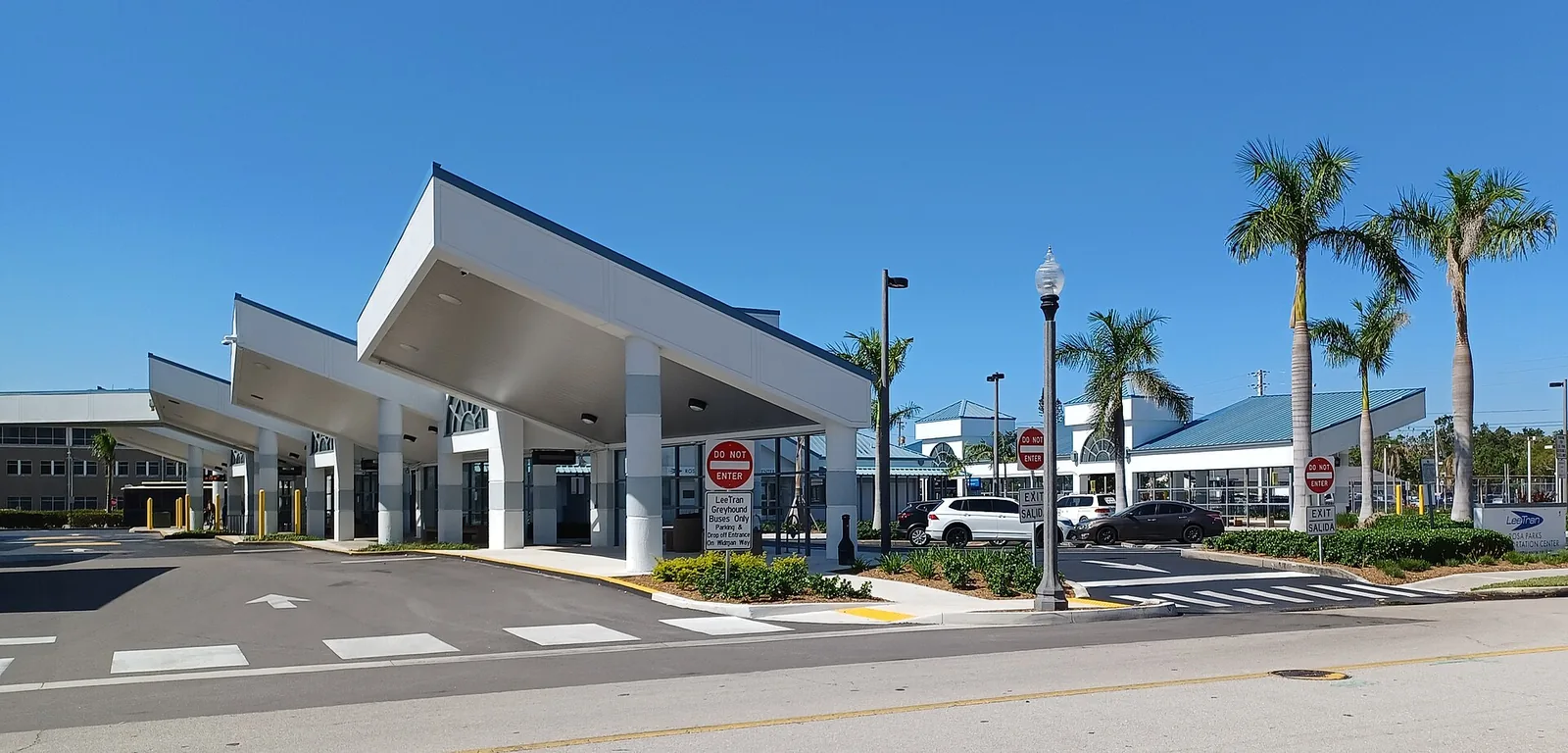 The Rosa Parks Transportation Center, LeeTran's downtown bus hub, in Midtown Fort Myers