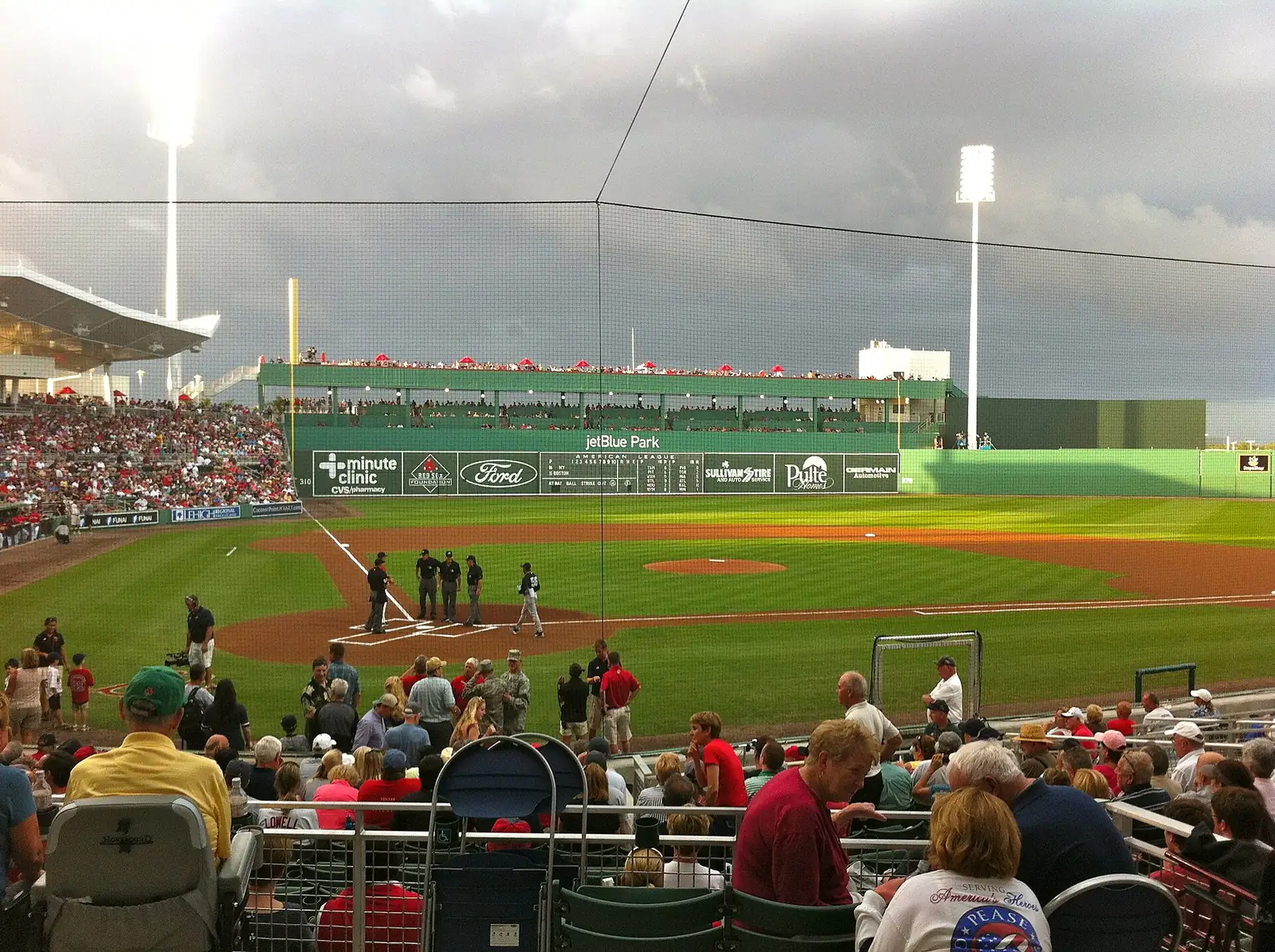 JetBlue Park at Fenway South, on Fenway South Drive just outside the city's Treeline area, before a Yankees-Red Sox game