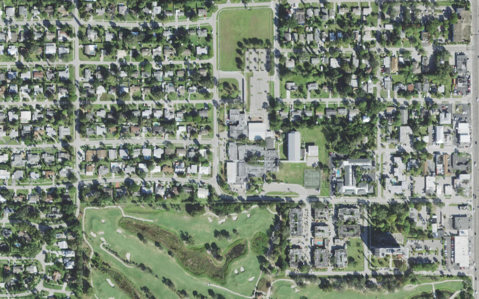 Allen Park Elementary School's campus on Canelo Drive in Fort Myers, seen from the air