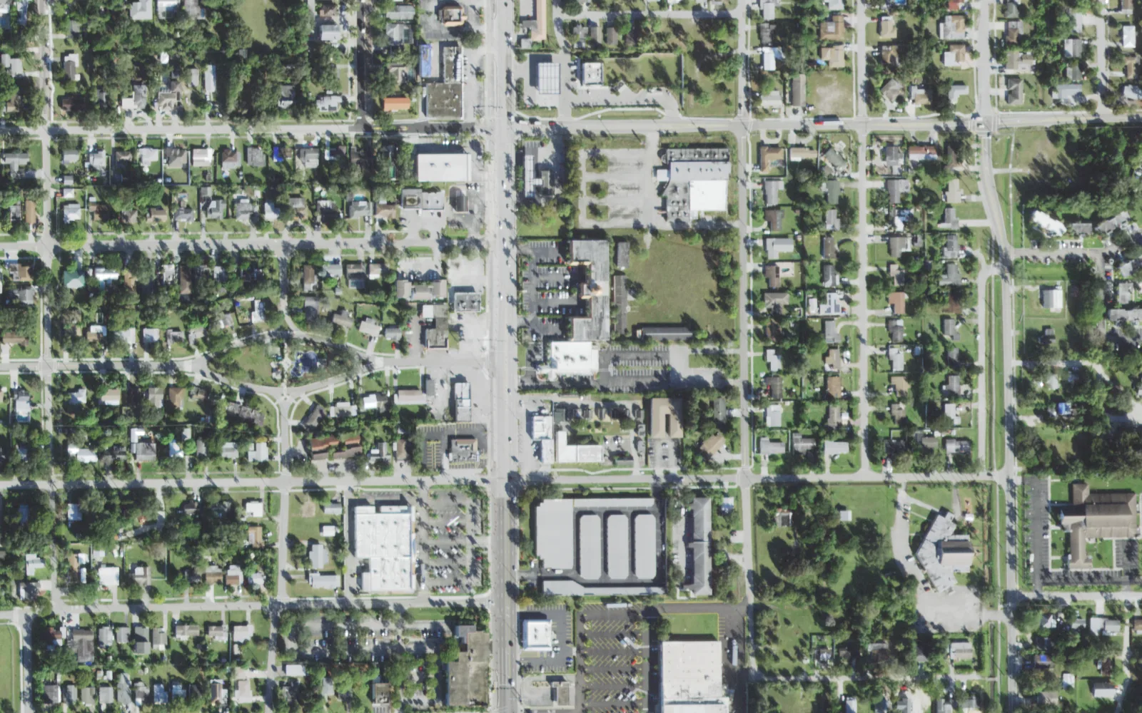 Coronado High School's site on Cleveland Avenue in Fort Myers, seen from the air