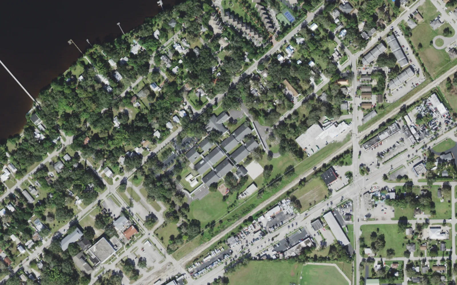 Edgewood Academy's campus on Edgewood Ave. in Fort Myers, seen from the air