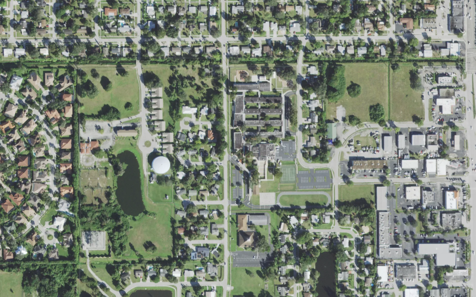 Orangewood Elementary School's campus on DeLeon St. in Fort Myers, seen from the air