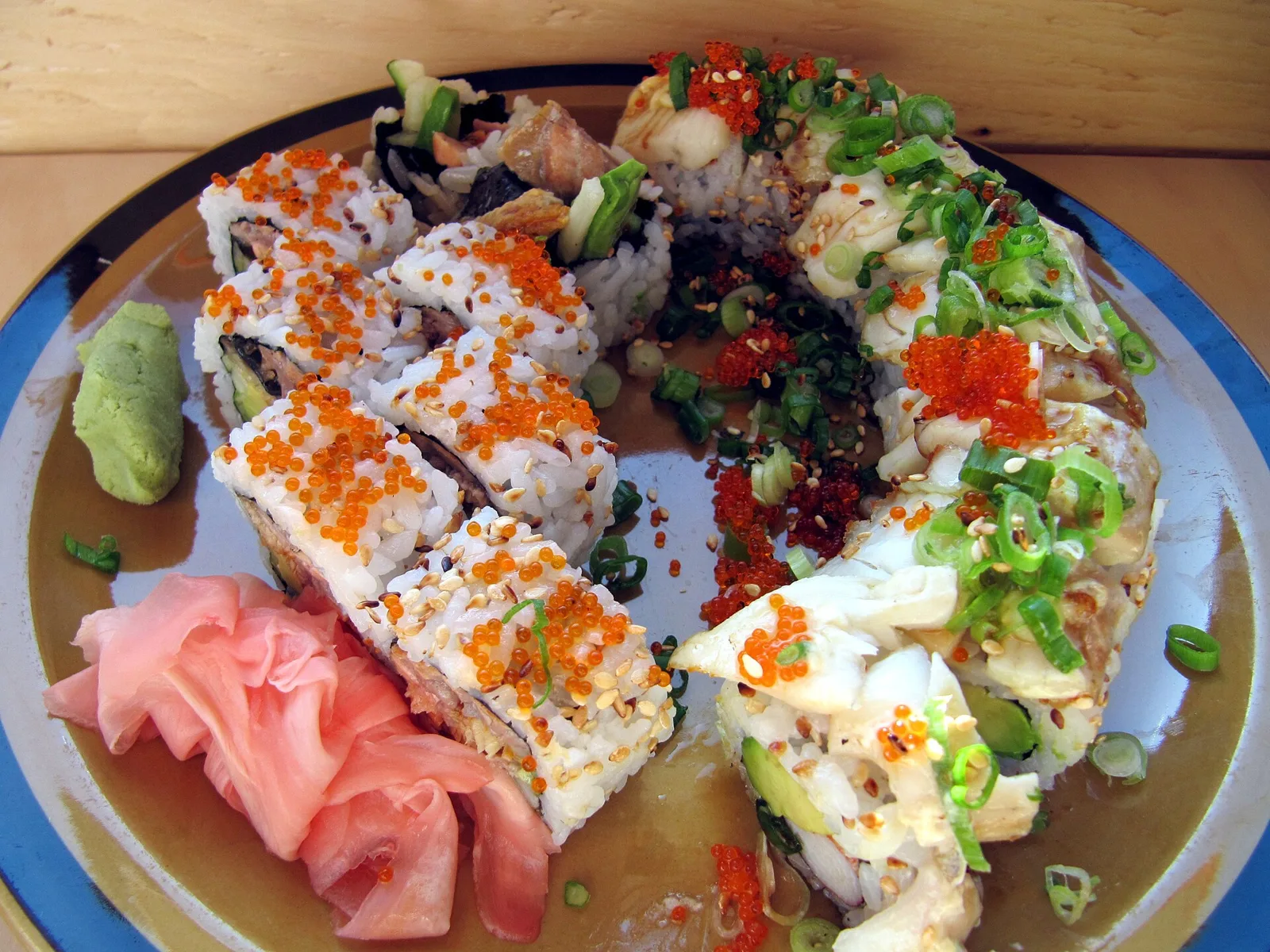 Sushi rolls on a plate. The photo was not taken at a Fort Myers restaurant.